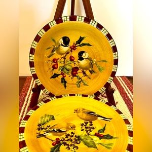 Lenox winter greetings everyday Cardinal salad plates. 8 Available, Price/plate